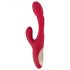 Vibrador rojo con lengua y brazo para clítoris