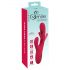 Vibrador rojo con lengua y brazo para clítoris