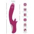 Vibrador púrpura con lamidos y empujes.