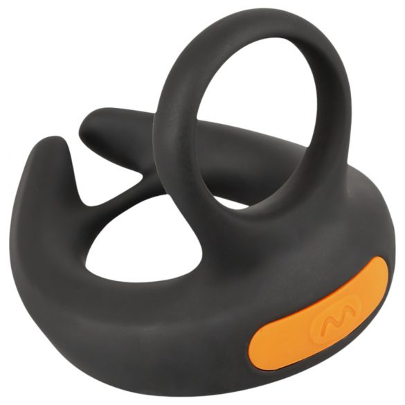 Rebel - Anillo vibrador negro para estimulación testicular