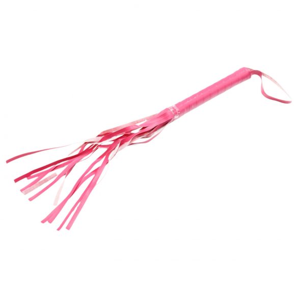 Látigo de cuero sintético rosa (42cm)