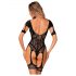 Obsessive - atrevido body negro con estampado (S-L)