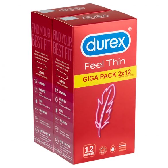 Durex Feel Thin - Sensación real (2x12 uds)