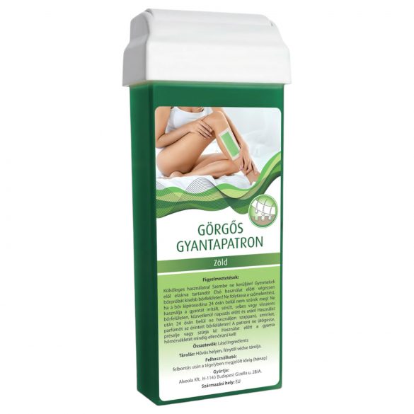 Cartucho de cera verde con rodillo ancho (100ml)