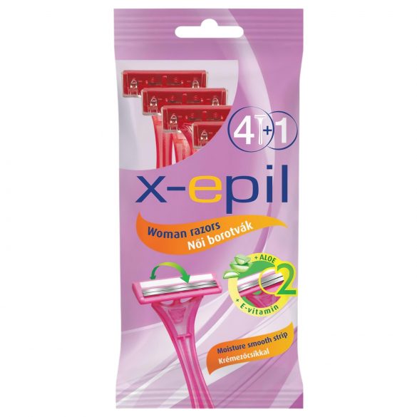 X-Epil - 5 afeitadoras desechables 2 hojas para ella