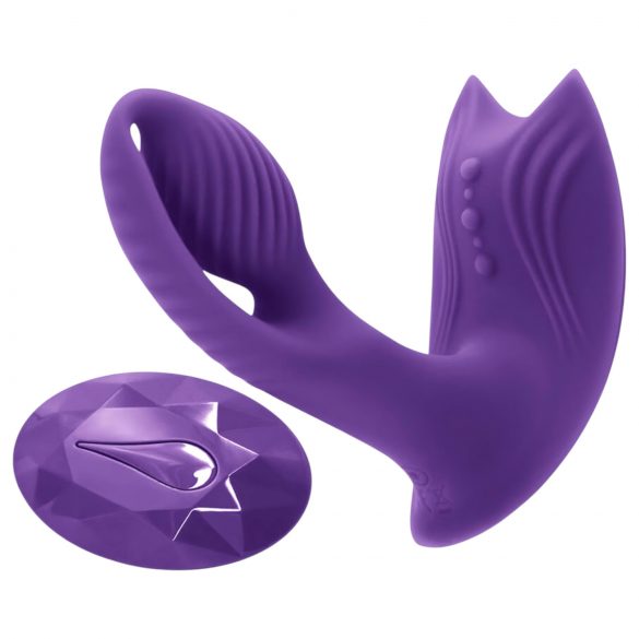 Inya Bump-N-Grind - Radiocontrol, calefacción, 2en1 vibrador clitorial (lila)