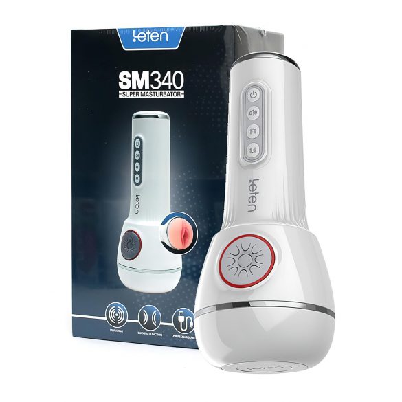 LETEN SM340 - Masturbador vibrador y succionador recargable