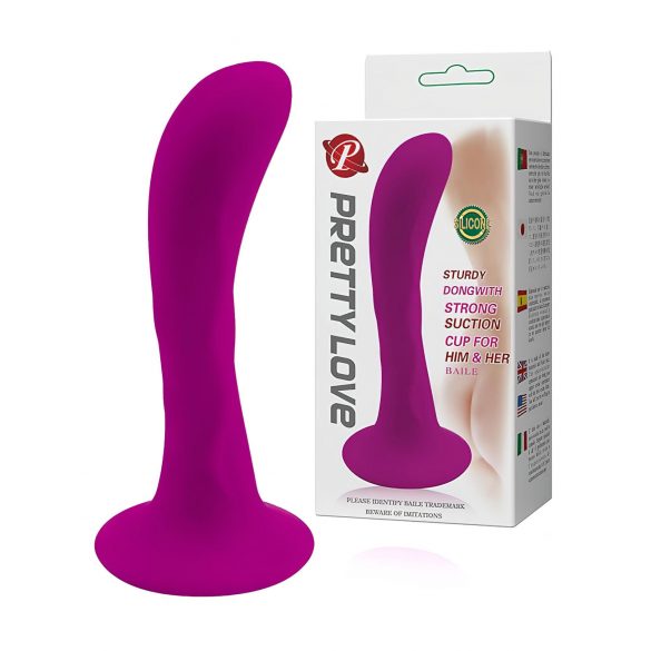 Pretty Love Baile - plug anal curvo con base (rosa)