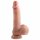 Dildo con ventosa - realista con testículos, doble densidad 18cm (natural)