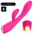 Vibrador recargable caliente y resistente al agua - Rosa