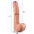 Dildo realista de dos capas - 28 cm (natural)