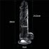 Lovetoy Flawless Clear - Dildo Transparente con Base de Succión - 19 cm