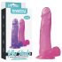 Dildo realista de gelatina con base - 20 cm (rosa)