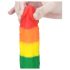 Lovetoy Prider - Dildo realista de silicona líquida de 19 cm (arcoíris)