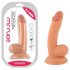 Mr. Rude: Dildo realista con ventosa y testículos - 18cm (natural)