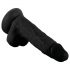 Mr. Rude - Dildo realista con ventosa y testículos - 19cm (negro)