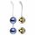 Nalone Yany Love - Set de bolas de geisha ajustables (azul-oro)