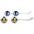 Nalone Yany Love - Set de bolas de geisha ajustables (azul-oro)