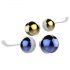 Nalone Yany Love - Set de bolas de geisha ajustables (azul-oro)