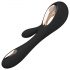 LELO Soraya Wave - vibrador negro con tecnología de pulsación y clítoris.