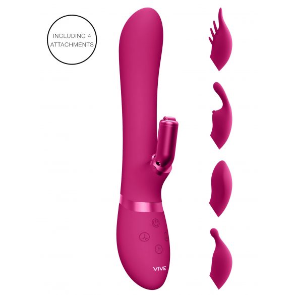 Vive Chou - Vibrador clitorial con cabezal intercambiable (rosa)