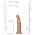 RealRock Slim - Dildo realista 15,5 cm (tono oscuro)