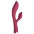 Raytech Rose - Vibrador rojo resistente al agua con estimulador de clítoris