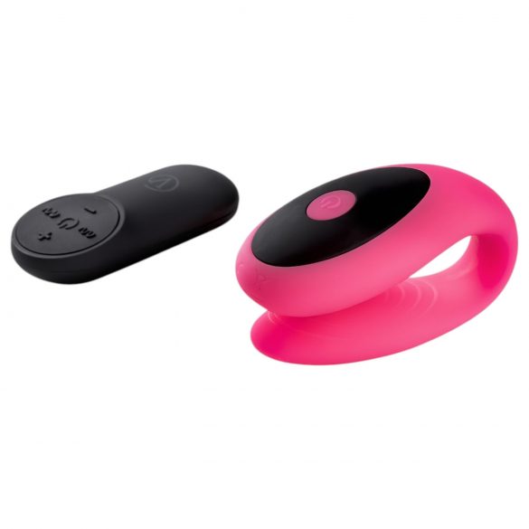 Virgite - Vibrador para parejas con control remoto (negro-rosa)