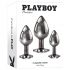 Playboy - juego de plugs anales (plata) - 3 piezas