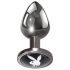 Playboy Tux - plug anal pequeño (plata)