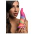 Lengua Luminescente - Dildo Silicona 21 cm (Arcoíris)