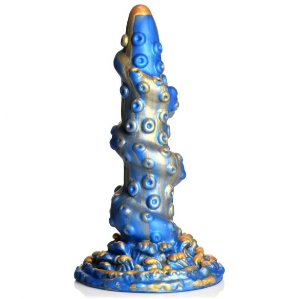 Dildo Espiral Kraken - 21cm (Dorado-Azul)