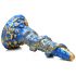 Dildo Espiral Kraken - 21cm (Dorado-Azul)