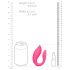 Vibrador para parejas Loveline rosa recargable y con control remoto