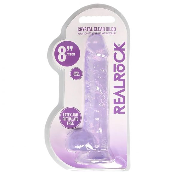 REALROCK - Dildo realista translúcido - morado (19cm)