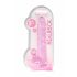 REALROCK - dildo realista transparente - rosa (22cm)