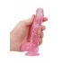 REALROCK - Dildo realista translúcido rosa (15cm)