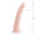 Dildo con ventosa 100% silicona (21cm) - natural