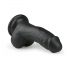 Dildo con base, con testículos 15 cm - negro