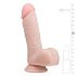 Easytoys - Dildo con ventosa y testículos (17,5cm) - natural