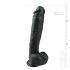 Easytoys - Gran dildo con ventosa y testículos (26,5 cm) - negro