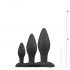 Easytoys Rocket - Set de dildos anales negro (3 piezas)