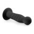 Dildo anal con ventosa estriado 14cm - negro