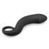 Dildo anal curvado de silicona EasyToys (negro)