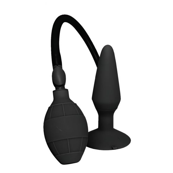 Plug anal grande con base y bomba MenzStuff - negro