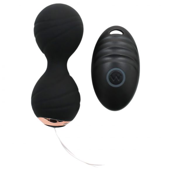 Rimba Cannes - huevo vibrador recargable negro con control remoto