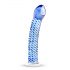 Gildo Glass No. 5 - dildo de vidrio en espiral (transparente-azul)