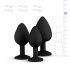 Set de plugs anales Easytoys Diamond (negro)