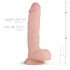 Real Fantasy Glynn - dildo realista con testículos - 25cm (natural)