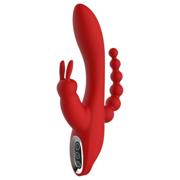 Hera Roja Revolución - Vibrador 3 en 1, recargable y resistente al agua (rojo)